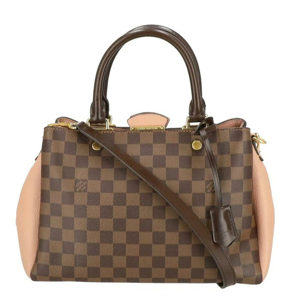 Louis Vuitton Brittany Damier Canvas Leather Ebene Brown
